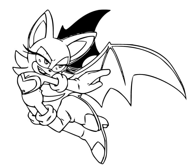 Desenho de Rouge The Bat Imprimivel para Colorir e Pintar