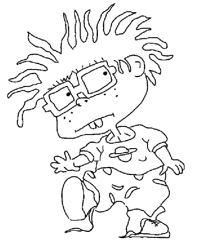 Desenho Chuckie Finster Rugrats para Colorir e Pintar