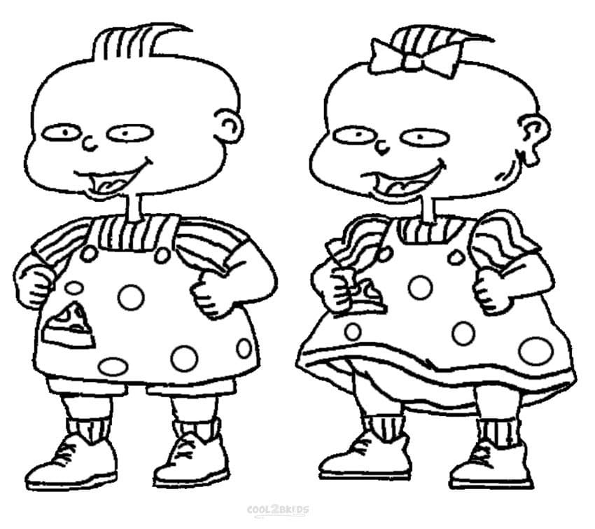 Desenho de Rugrats para Colorir com Giz de Cera e Pintar