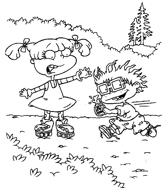 Desenho de Rugrats para Colorir com Tinta Guache e Pintar