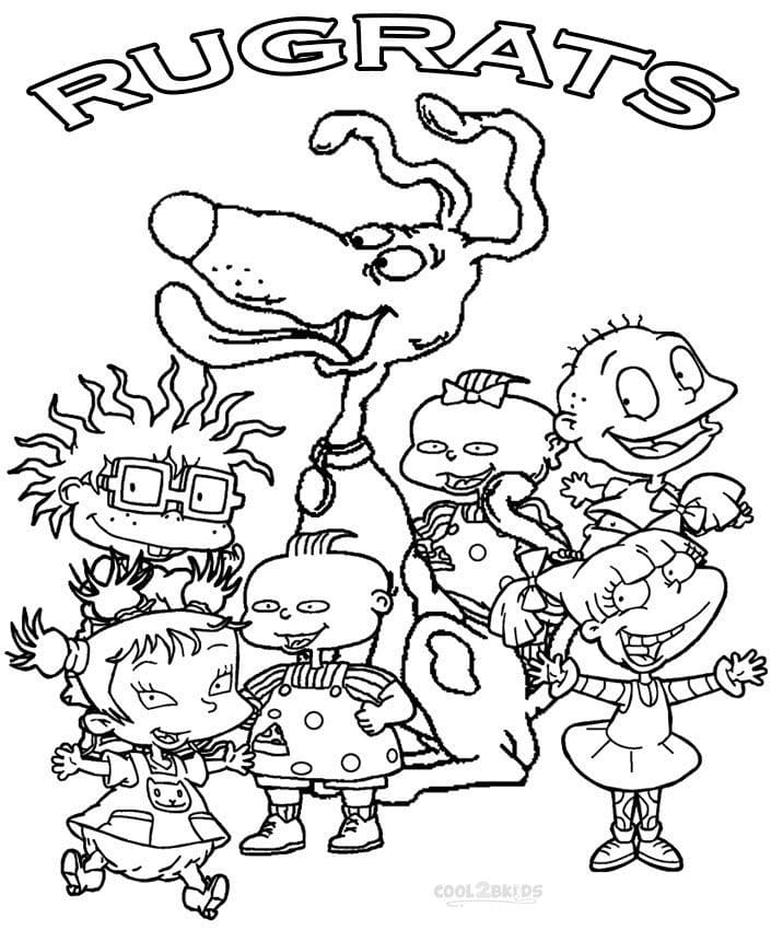 Desenho de Rugrats para Colorir e Baixar Pdf e Pintar