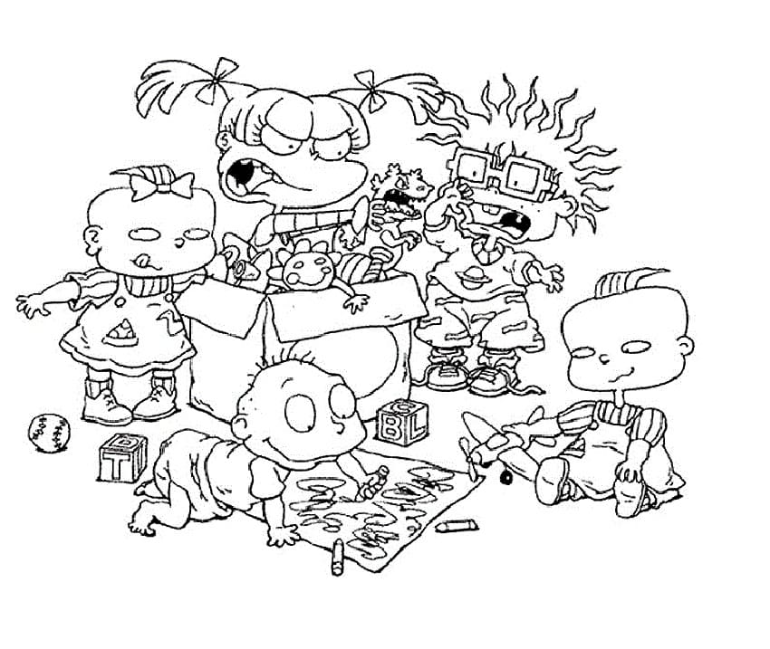 Desenho de Rugrats para Colorir Pdf e Pintar