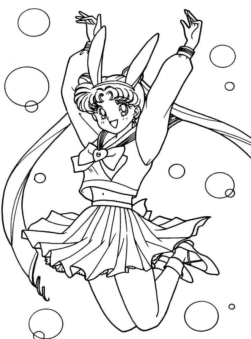 Desenho de Sailor Moon Imprimivel para Colorir e Pintar