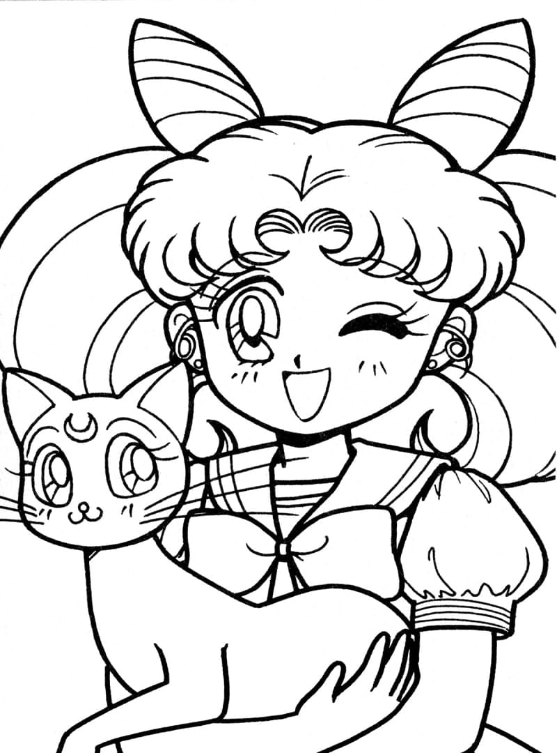 Desenho de Chibiusa para Colorir Download e Pintar