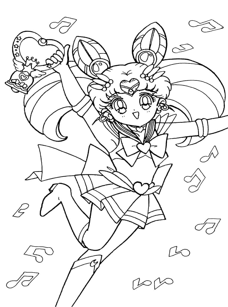 Desenho de Chibiusa para Imprimir Imprimivel e Pintar
