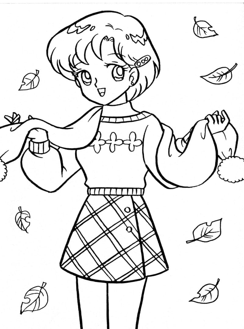 Desenho de Sailor Mercury para Imprimir Imprimivel e Pintar