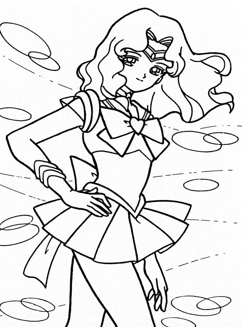 Desenho de Sailor Neptune para Colorir Download e Pintar