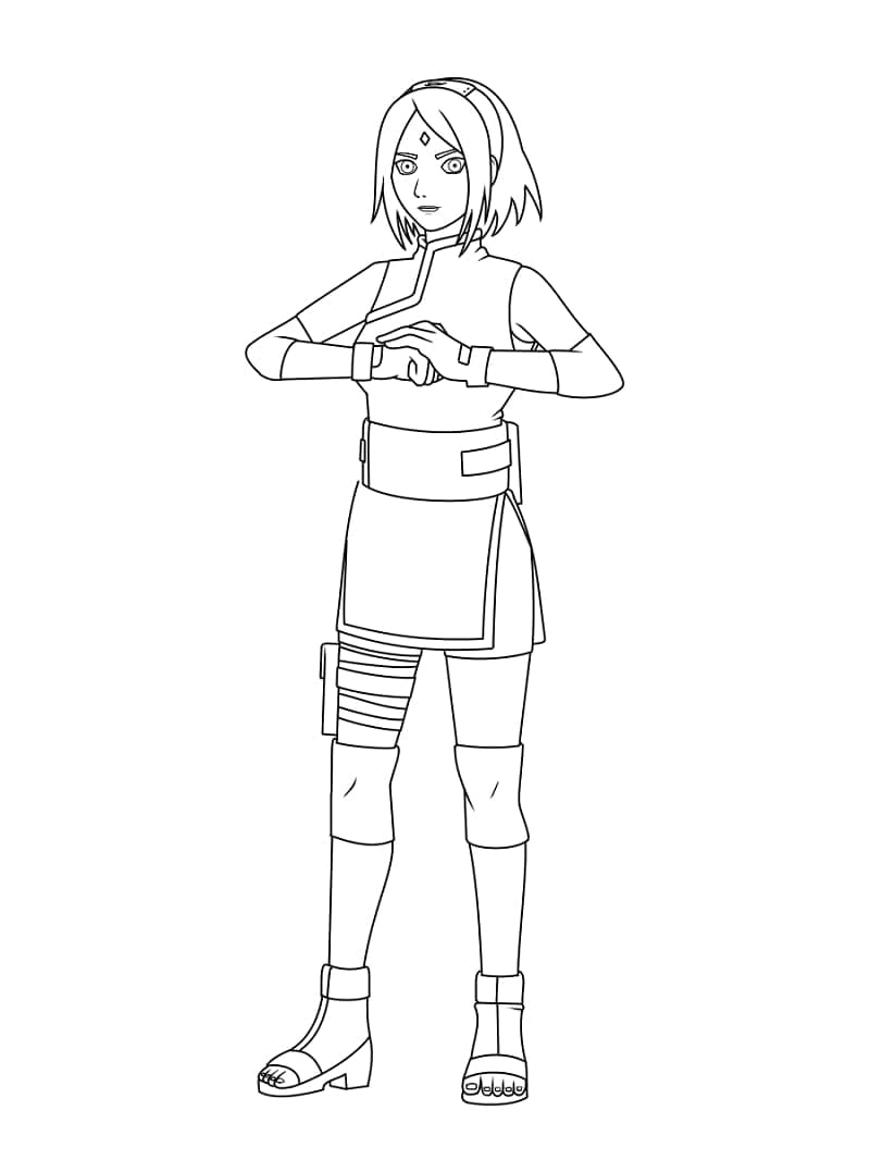 Desenho de Sakura Haruno de Naruto para Colorir e Pintar