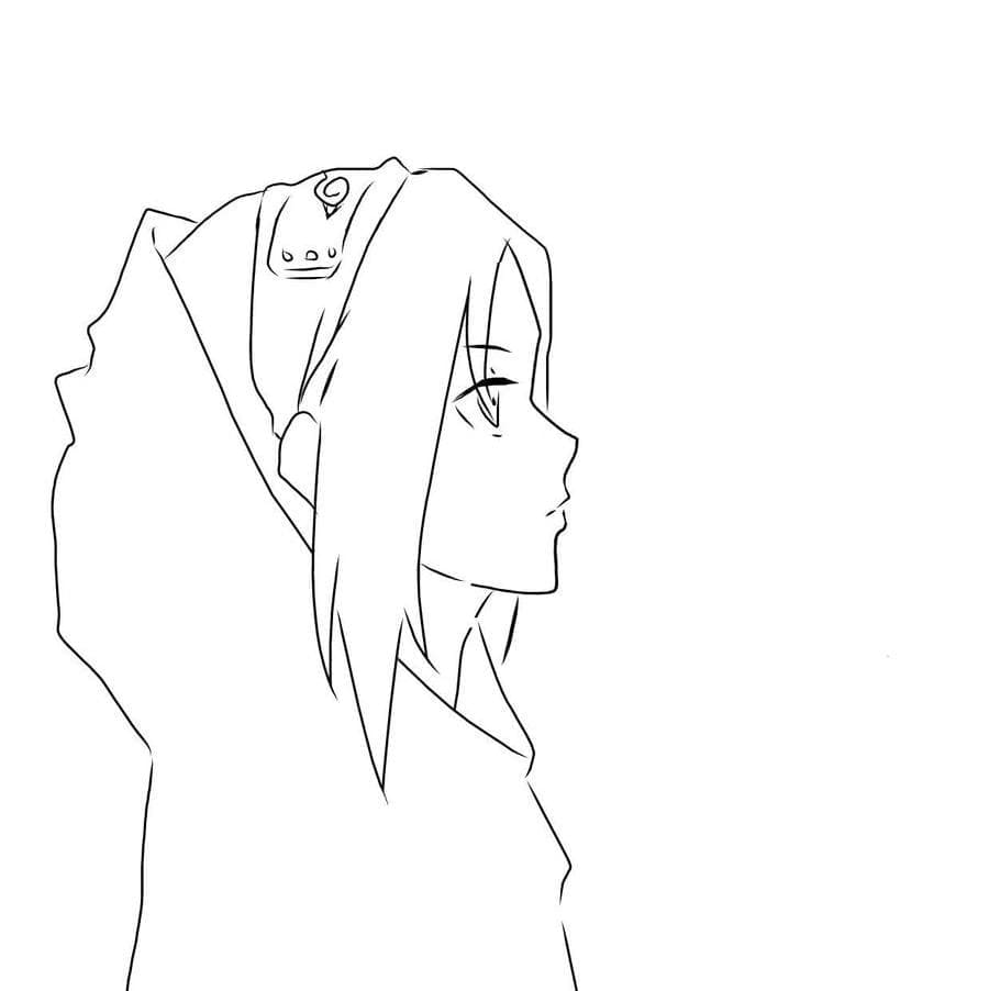 Desenho de Sakura Haruno Imprimivel para Colorir e Pintar