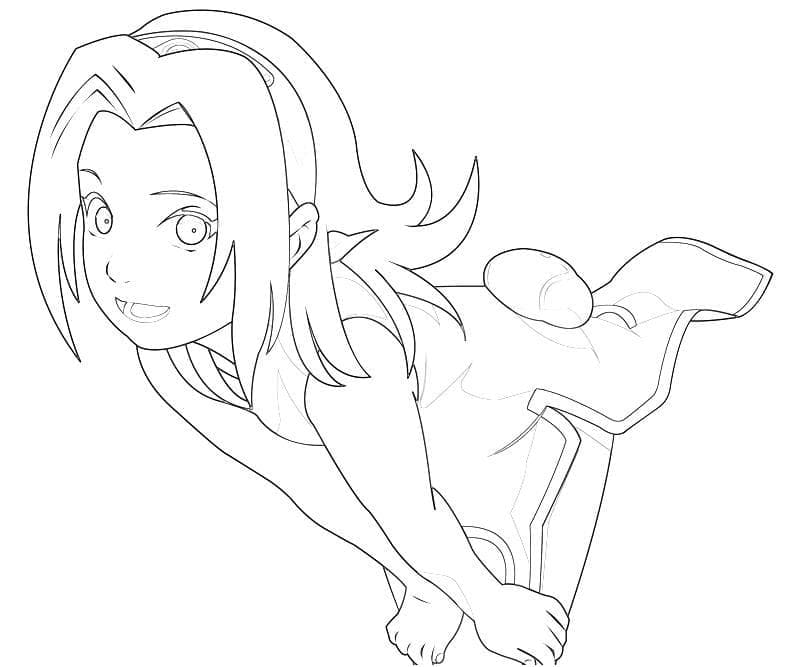 Desenho de Sakura Haruno para Imprimir e Pintar