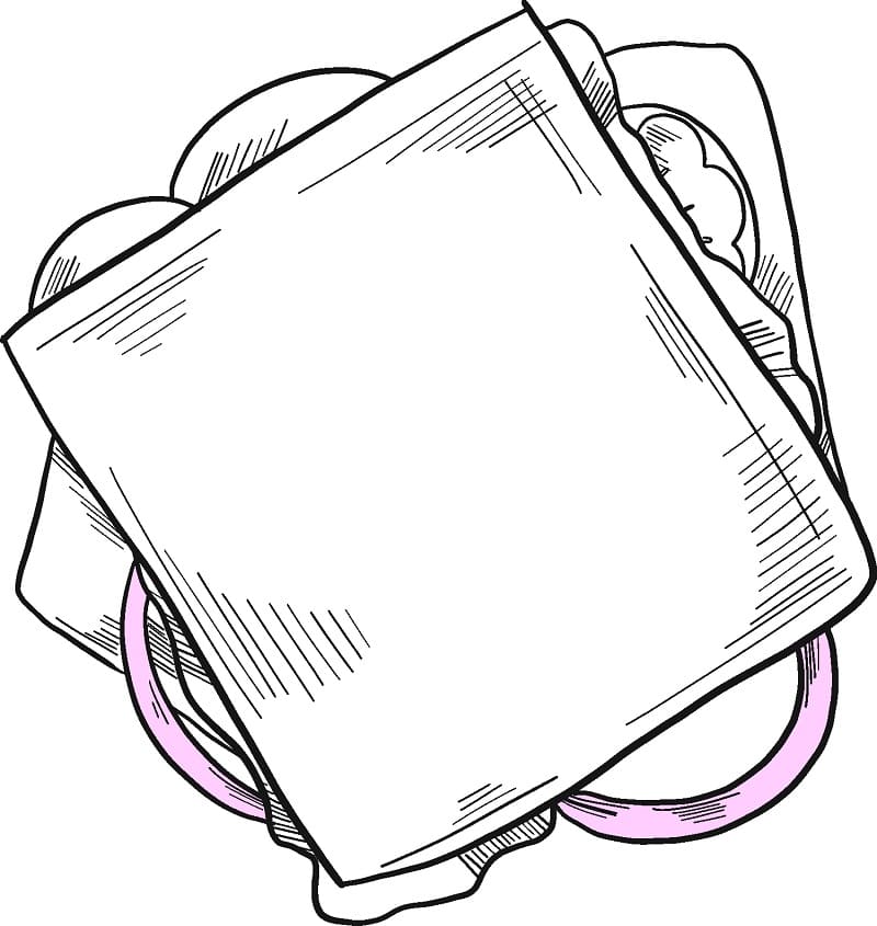 Desenho de Sanduíche Imprimivel Pdf para Colorir e Pintar