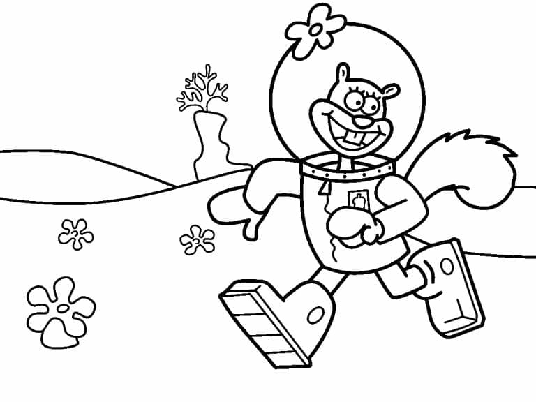 Desenho de Sandy de Bob Esponja para Colorir e Pintar