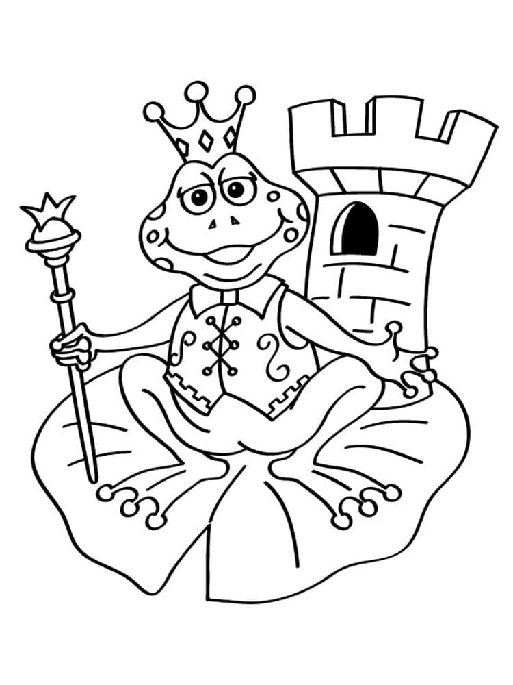 Desenho de Rei Sapo para Colorir e Pintar