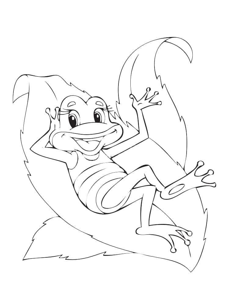 Desenho de Sapo 1 para Colorir e Pintar