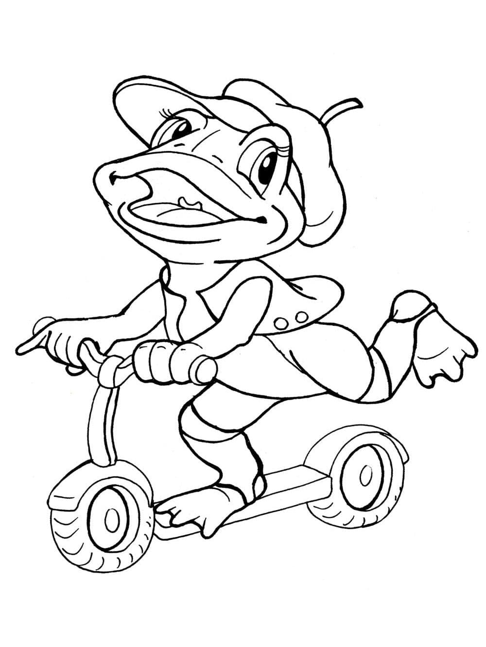 Desenho de Sapo Imprimivel para Crianças para Colorir e Pintar