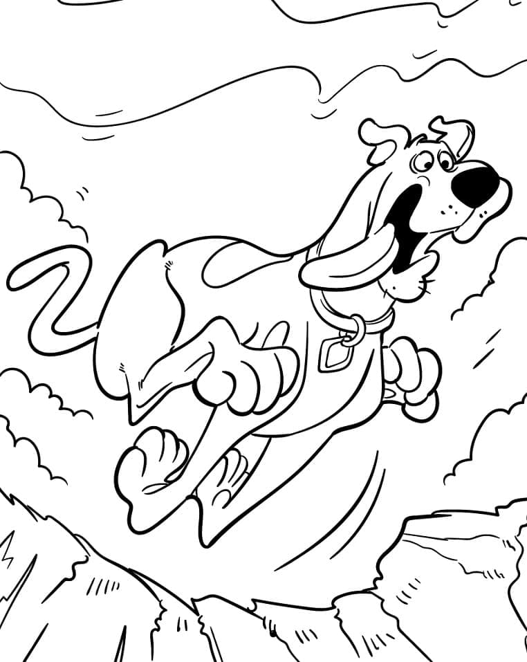 Desenho de Scooby Doo Engraçado para Colorir e Pintar