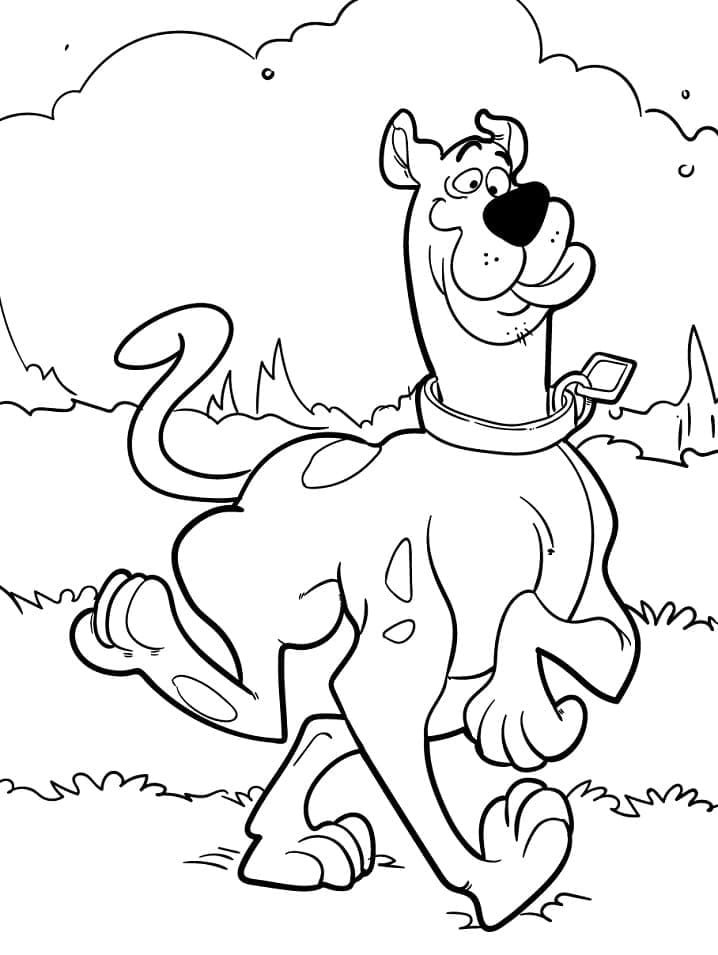 Desenho de Scooby Doo Imprimivel para Colorir e Pintar