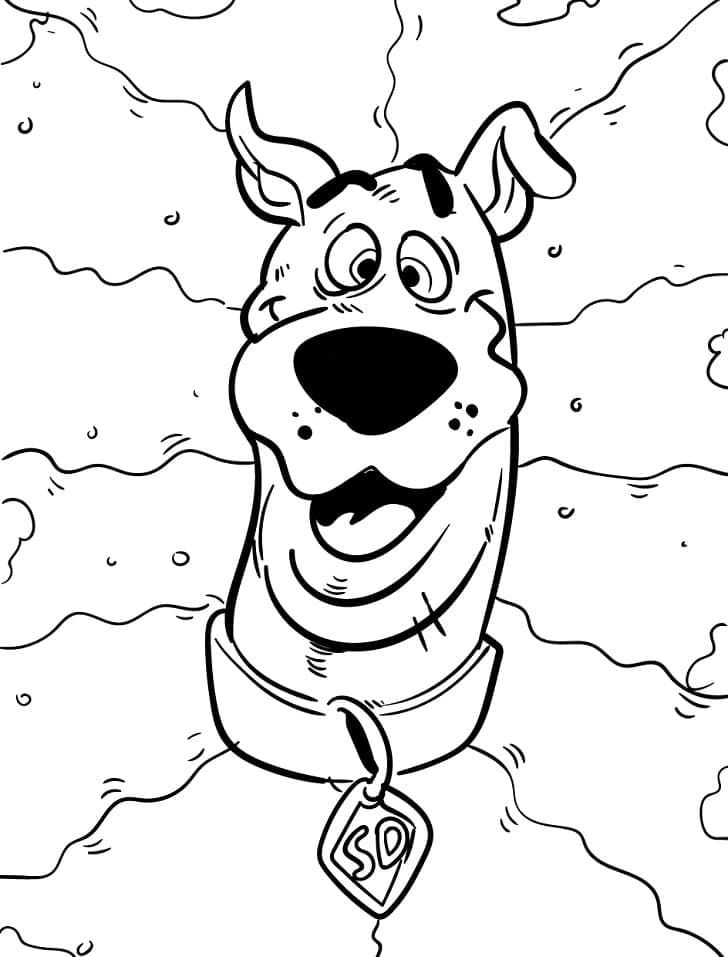Desenho de Scooby Doo Muito Engraçado para Colorir e Pintar