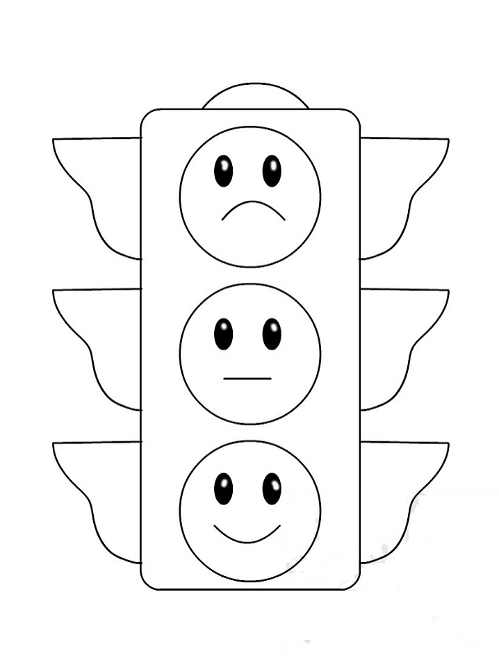 Desenho de Semáforo Download para Colorir e Pintar