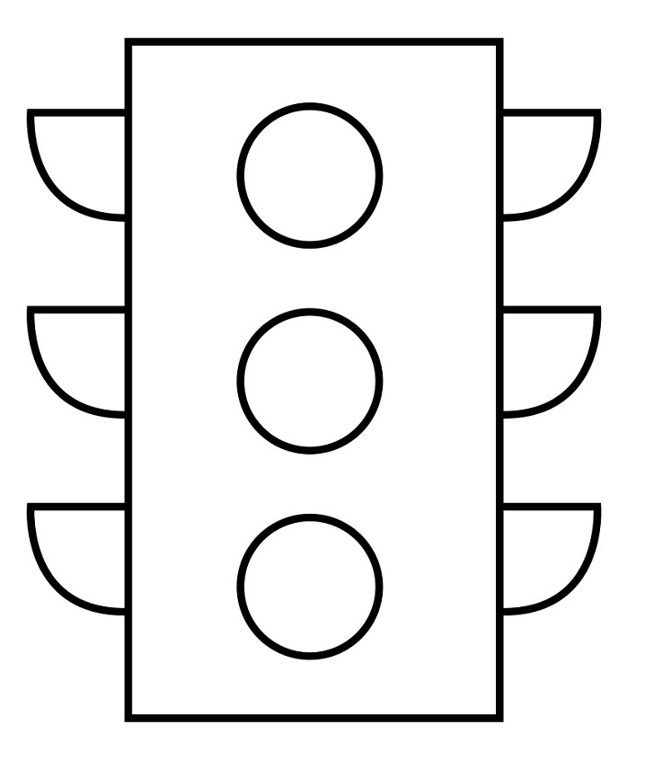 Desenho de Semáforo e Pintar