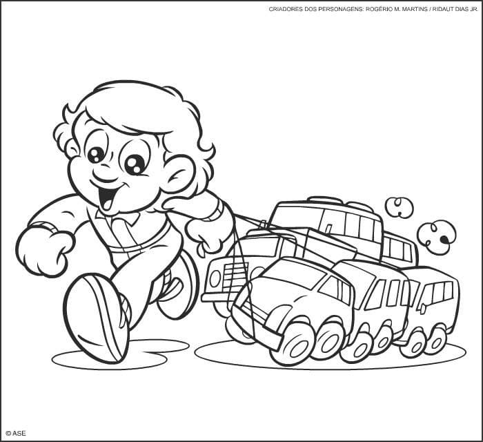 Desenho de Foto de Senninha para Colorir e Pintar