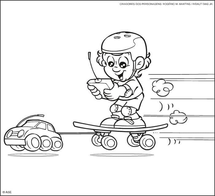 Desenho de Imagem de Senninha para Colorir e Pintar