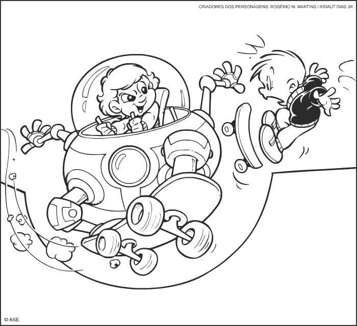 Desenho de Senninha Grátis para Crianças para Colorir e Pintar