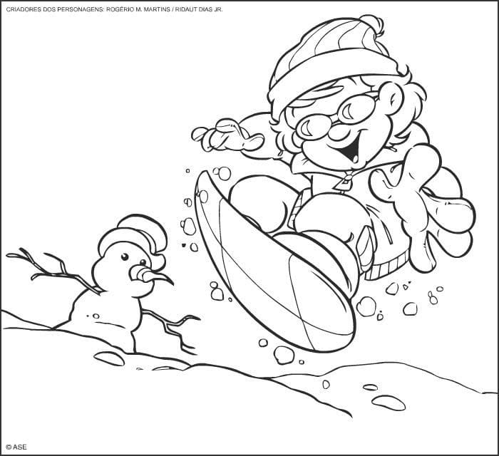 Desenho de Senninha Imprimivel para Crianças para Colorir e Pintar