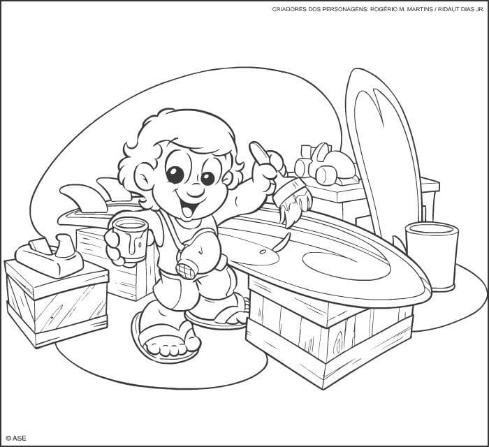 Desenho de Senninha Imprimivel para Colorir e Pintar