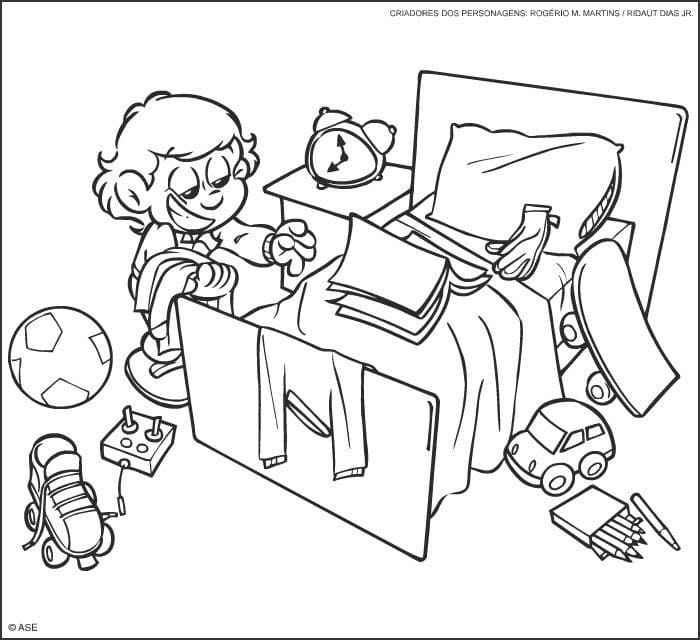 Desenho de Senninha para Crianças de 3 Anos para Colorir e Pintar