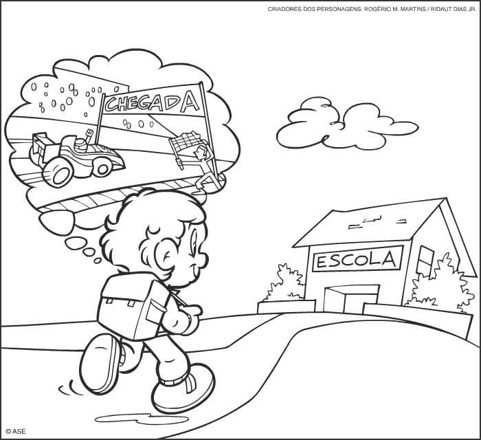 Desenho de Senninha para Crianças de 4 Anos para Colorir e Pintar