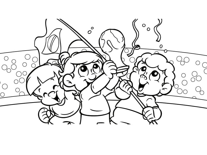 Desenho de Senninha Levantando Trofeu da Copa do Mundo para Colorir e Pintar