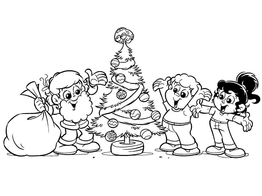 Desenho de Natal do Senninha para Colorir e Pintar