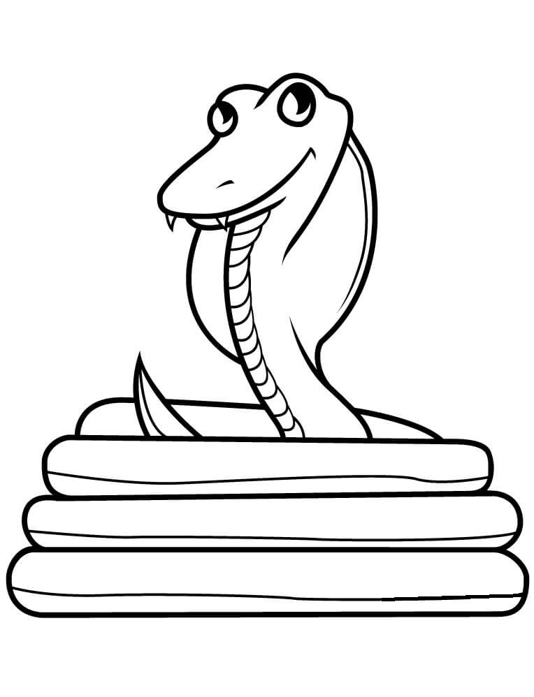 Desenho de Serpente para Colorir Pdf Grátis e Pintar