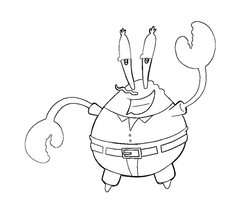 Desenho de Seu Sirigueijo Pdf para Colorir e Pintar