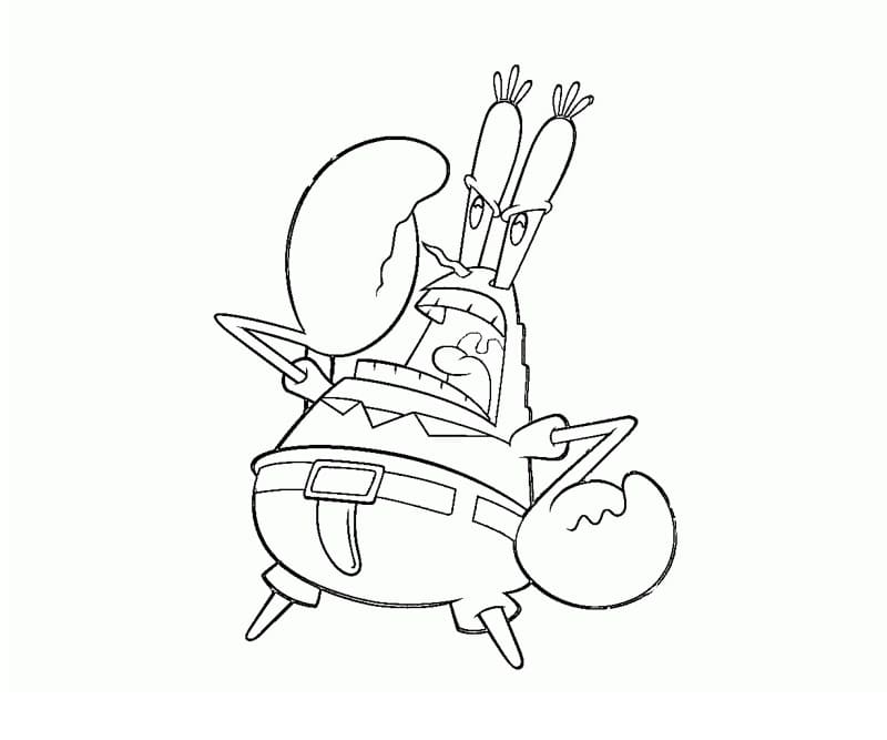 Desenho Seu Sirigueijo Está com Raiva para Colorir e Pintar