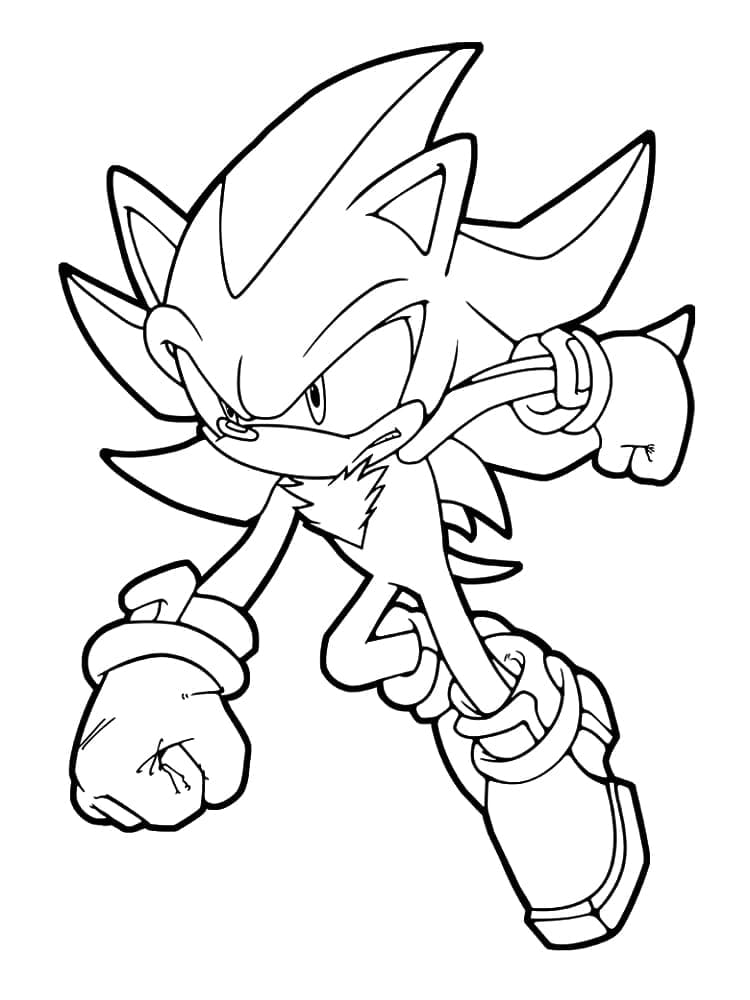 Desenho de Shadow Correndo para Colorir e Pintar