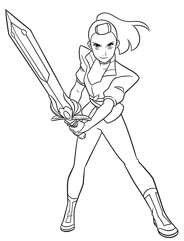 Desenho Adorá de She Rã para Colorir e Pintar