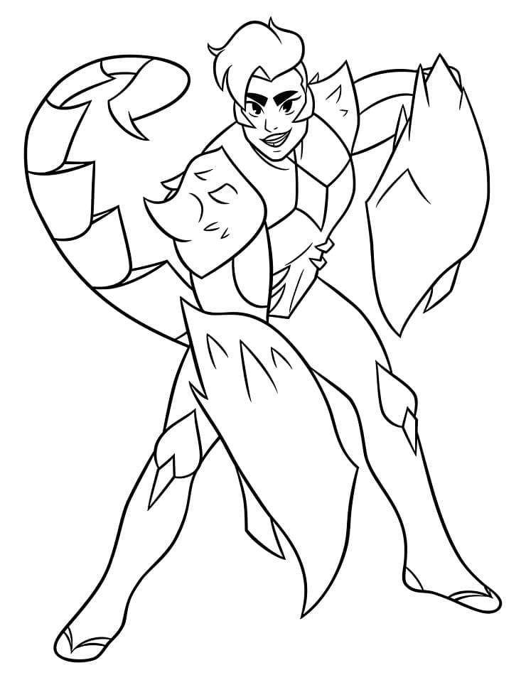Desenho Scorpia de She Rã para Colorir e Pintar