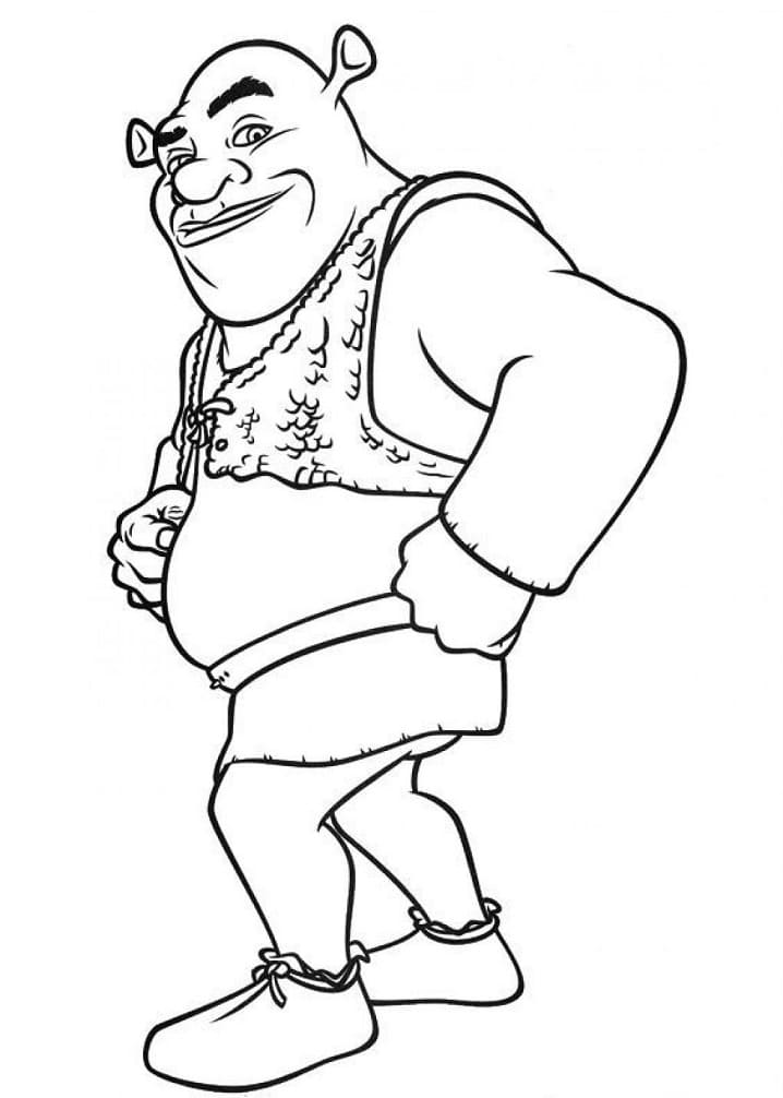 Desenho Grátis do Shrek para Imprimir e Pintar