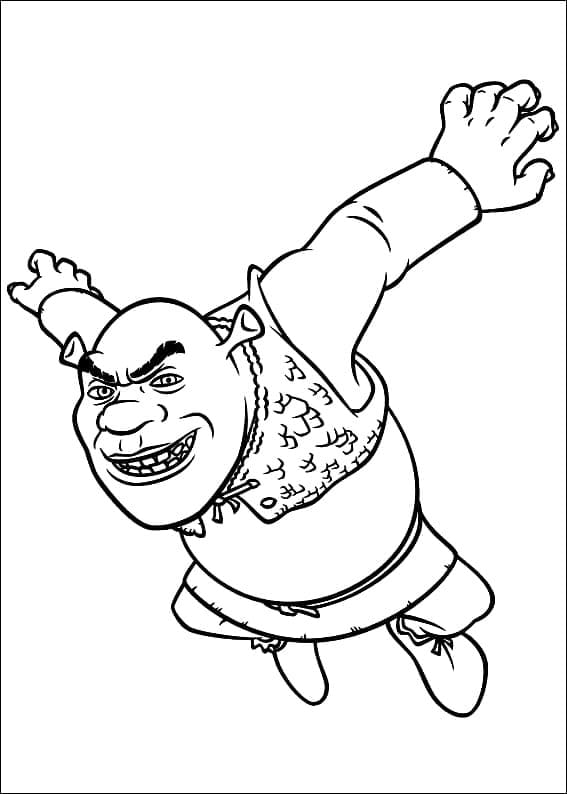 Desenho Personagem Shrek para Colorir e Pintar
