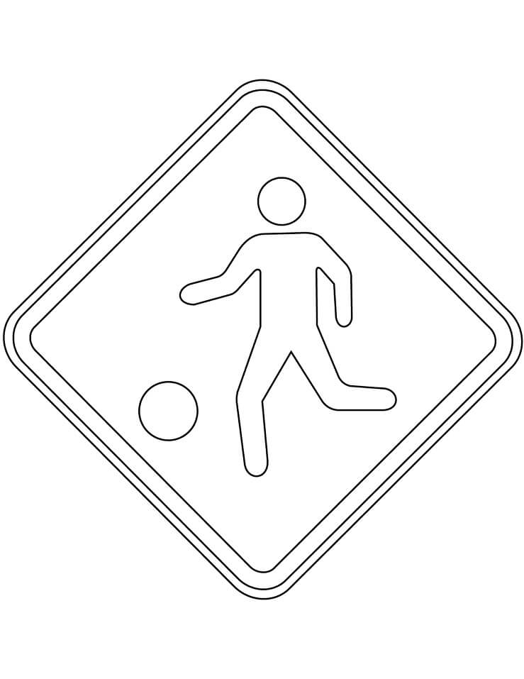 Desenho Sinais de Trânsito no Brasil Crianças para Colorir e Pintar