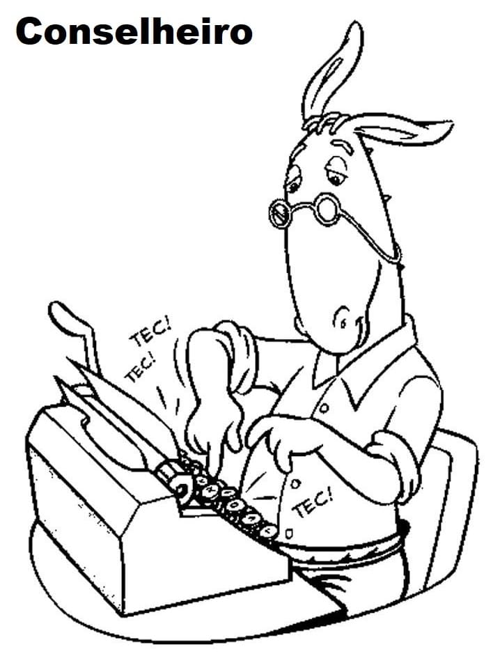 Desenho de Conselheiro Pdf para Colorir e Pintar
