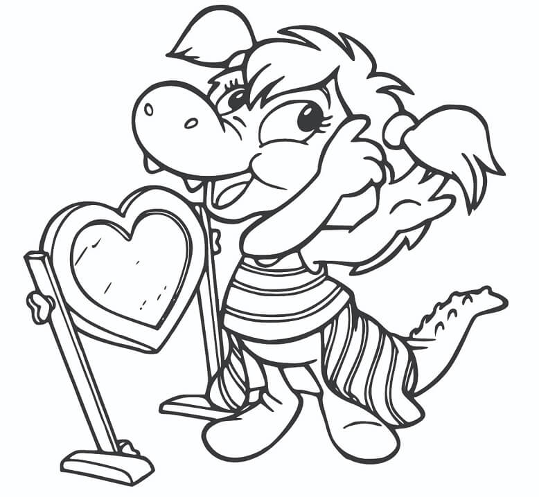 Desenho de Cuca Arrumando Cabelo Pdf para Imprimir e Colorir e Pintar