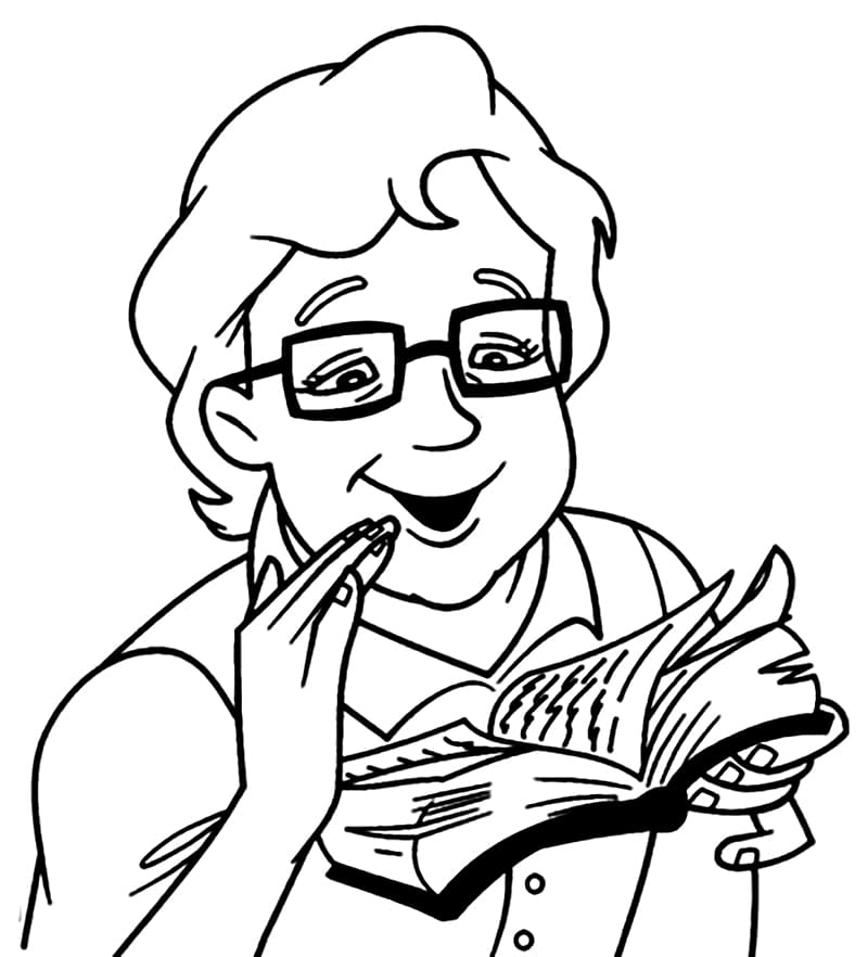 Desenho de Dona Benta Imprimivel para Colorir e Pintar