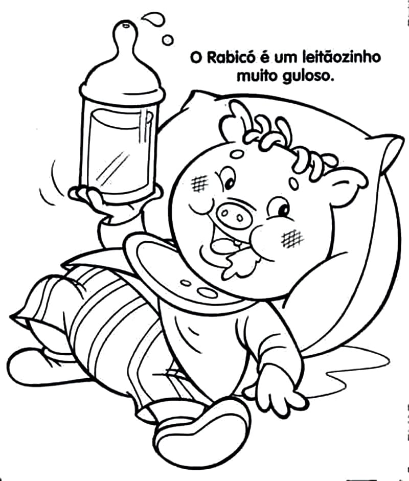 Desenho de Marques de Rabico para Colorir Pdf Grátis e Pintar