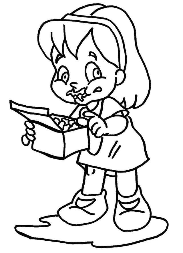 Desenho de Narizinho Download para Colorir e Pintar