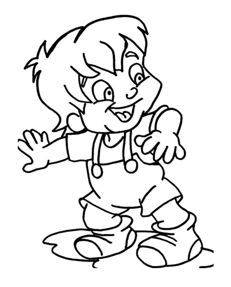 Desenho de Pedrinho Download para Colorir e Pintar