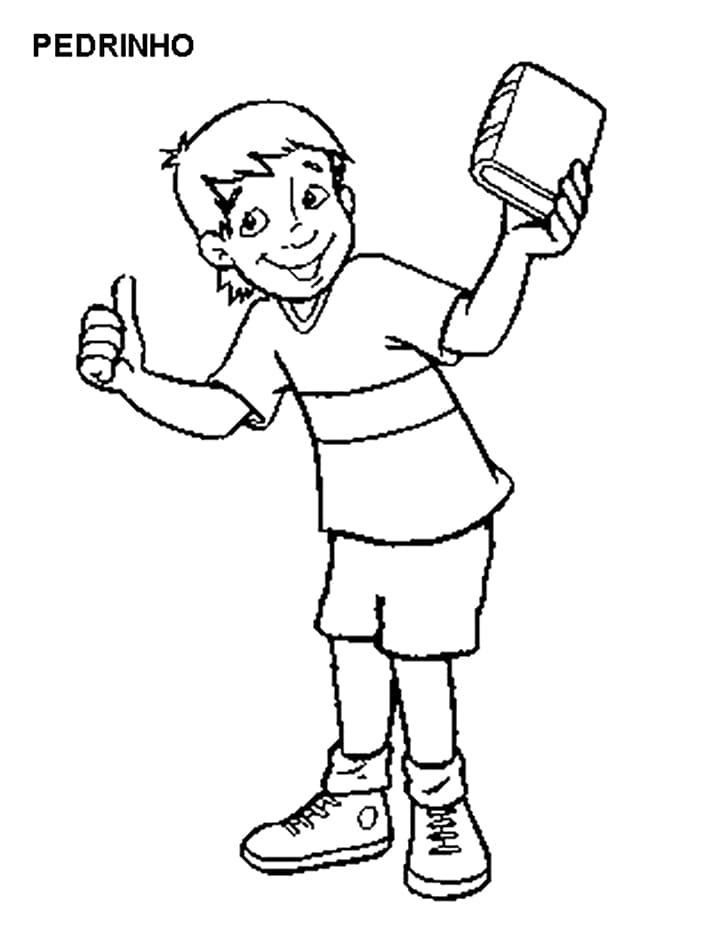 Desenho de Pedrinho Download para Imprimir e Colorir e Pintar
