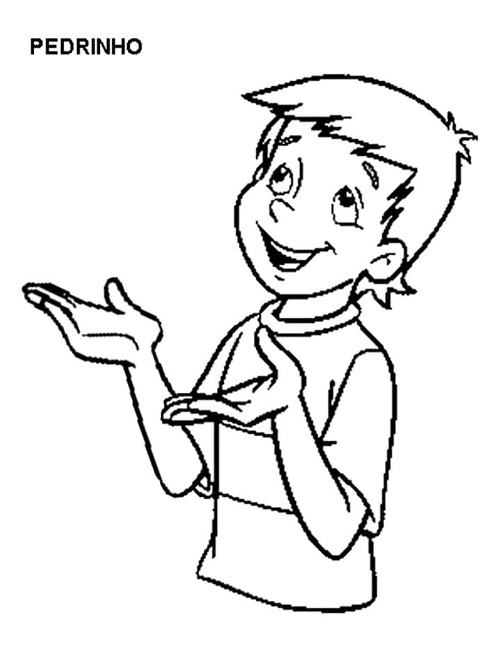 Desenho de Pedrinho Pdf para Colorir e Pintar
